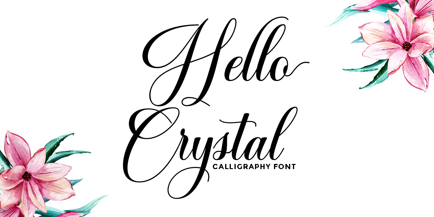 Beispiel einer Hello Crystal Script-Schriftart